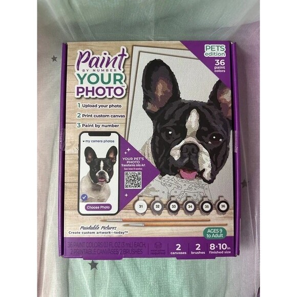 no brand Other - Paintable Pictures | Paint Your Photo by Number: Pets Edition | Customizable Kit